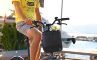a person riding a bicycle